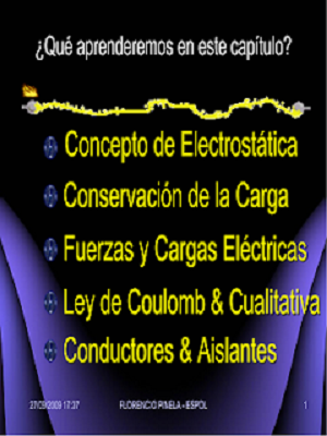 Electrostática . Ley de Coulomb - Florencio Pinela